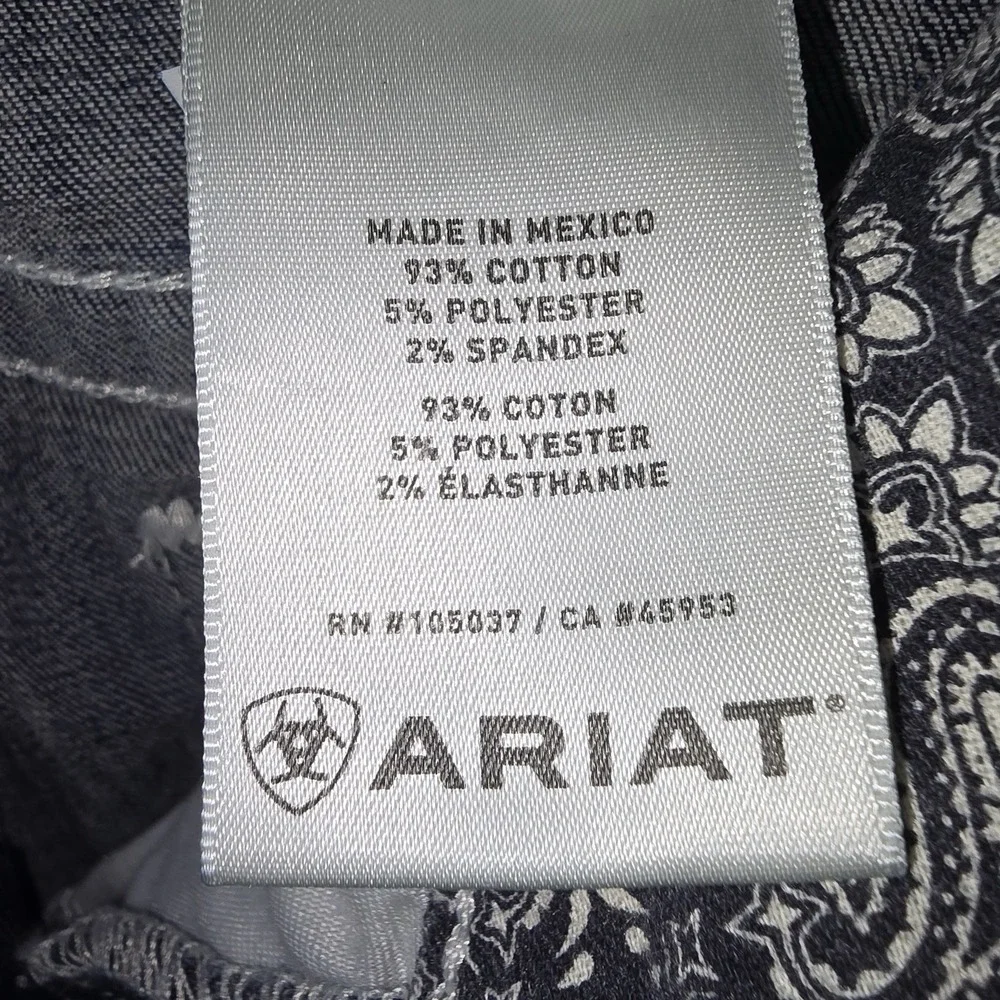 Ariat REAL Denim Womens Jeans 34x31 Medium Wash Stretch Bootcut Western